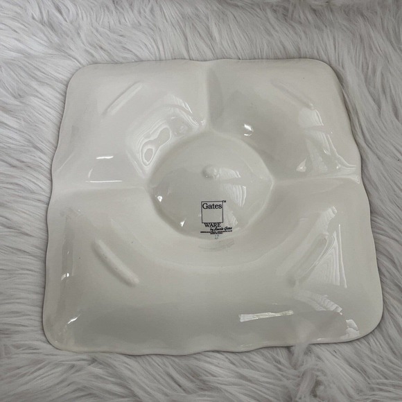Laurie Gates Divided‎ Plate Serving Dish/Plate GatesWare 17 Chips/Dip Platter - Picture 2 of 10